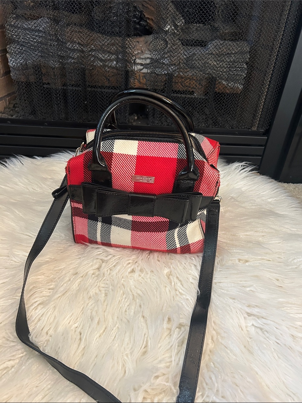 Kate Spade Plaid bow bag